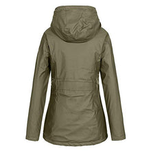 Load image into Gallery viewer, Pervobs Raincoats Waterproof Rain Jacket Active Outdoor Detachable Hooded Women's Trench Coats Windbreaker Jacket(3X-Large, B-Army Green)