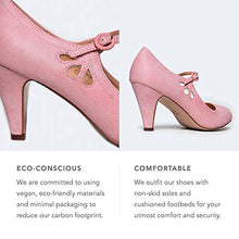 Load image into Gallery viewer, Kitten Heels Mary Jane Pumps By Zooshoo- Adorable Vintage Shoes- Unique Round Toe Design With An Adjustable Strap,Rose Pink,5.5 B(M) US