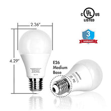 Load image into Gallery viewer, Tenergy 9W LED 60w Equivalent Light Bulb A19 LED Light Bulbs, 750 Lumens Energy Saving Lamp Soft/Warm White 2700K Lights, 16-Pack, Non-Dimmable