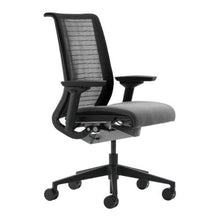 Load image into Gallery viewer, Steelcase Think Chair, Licorice 3D Knit with Grey Fabric Seat (Renewed)