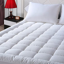 Load image into Gallery viewer, EASELAND Queen Size Mattress Pad Pillow Top Mattress Cover Quilted Fitted Mattress Protector Cotton Top 8-21" Deep Pocket Cooling Mattress Topper (60x80 Inches, White)