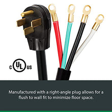 Load image into Gallery viewer, Range Cord 4-Wire - 50 Amp - 4 Feet - Compatible with All Major Brands, Black