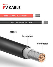 Load image into Gallery viewer, BougeRV 200W 9BB Solar Panels Kit with Solar Connectors Y Branch Parallel Adapter Cable and 20FT 10AWG solar cable