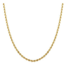 Load image into Gallery viewer, 14K Gold Rope Chain Cross Pendant Necklace for Men, Women, Teens Thin for charms w/Real Strong Solid Clasp Miami Cuban Link Style (20)