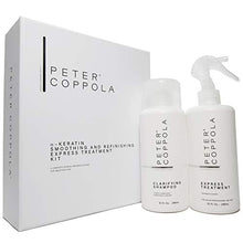 Load image into Gallery viewer, Peter Coppola a-Keratin Express Smoothing Kit – Keratin Treatment Kit – Includes Clarifying Shampoo and Keratin Smoothing Treatment – Repairs and Shields Hair – Frizz-Free Healthy Hair, 10 oz