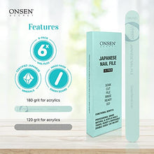 Load image into Gallery viewer, Onsen Secret Cuticle Conditioner Serum 15m + Professional Japanese Nail File Double Sided 120/180 Grit 6pcs. Cuticle Oil Nail Care Serum That Sooth, Repair & Strengthen Cuticles & Nails + 6 Nail Files