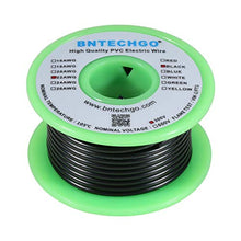 Load image into Gallery viewer, BNTECHGO 22 Gauge PVC 1007 Solid Electric Wire Black 50 ft 22 AWG 1007 Hook Up Tinned Copper Wire