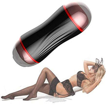 Load image into Gallery viewer, YOURUOMEI 2-en-1 Sensación Real Realista Ṗôckét Pušsÿ Juguetes para Hombre con Taza Juguete Relajación Abultada Interna 3D para Mejorar la Sensibilidad Los Hombres Regalo Novio,Black