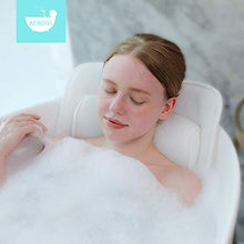 Load image into Gallery viewer, Bath Pillow Full Body, Adjustable Stick Pillow for Waist Support, Head Neck Shoulder Back Rest 11 Suction Cups 3D Mesh Washable