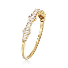 Load image into Gallery viewer, Ross-Simons 0.20 ct. t.w. Baguette Diamond Ring in 14kt Yellow Gold For Women