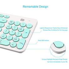Load image into Gallery viewer, Wireless Keyboard and Mouse Combo, FD iK6630 2.4GHz Cordless Cute Round Key Set Smart Power-Saving Whisper-Quiet Slim Combo for Laptop, Computer,TV and Mac (Mint Green & White)