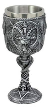 Load image into Gallery viewer, Ebros Gift Dark Satanism Occult Sabbatic Goat Baphomet Wine Goblet Drink Beverage Chalice Figurine As Satanic Lucifer Kitchen Hosting Decor Accessory Of Baphomets Goat of Mendes Knights Of Templar