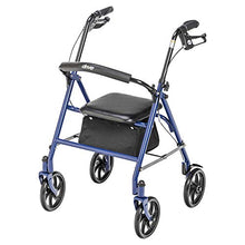 Load image into Gallery viewer, Drive Medical Four Wheel Walker Rollator with Fold Up Removable Back Support