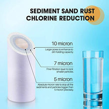 Load image into Gallery viewer, 10" x 2.5" 5 Micron Whole House Sediment & String Wound & 1 Micron CTO Carbon Water Filter Cartridge Replacement for Any 10 inch RO Unit, Countertop Water Filter System, for City & Well Water, 4Combo