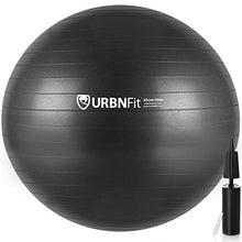 Load image into Gallery viewer, URBNFit Exercise Ball (Multiple Sizes) for Fitness, Stability, Balance & Yoga Ball - Workout Guide & Quick Pump Included - Anti Burst Professional Quality Design
