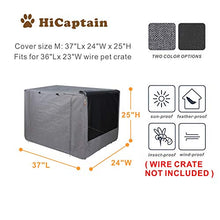 Load image into Gallery viewer, HiCaptain Folding Metal Dog Crate Cover for 36 Inch Wire Pet Cage(Two-Tone Gray)
