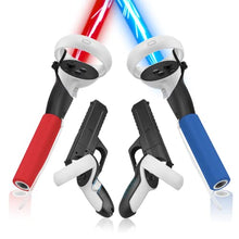 Load image into Gallery viewer, Esimen VR Game Gun and Dual Handles Extension Grips for Oculus Quest 2 Sports Shooter Game Accessories Bundle,Enhanced VR Shooting Beat Saber Gaming Experience