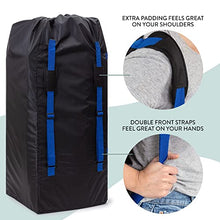 Load image into Gallery viewer, Stroller Bag for Airplane Travel - Baby Stroller Cover for Travelling - Durable Nylon Gate Check Bag with Backpack Straps to Easily Carry and Protect Single, Double, & Umbrella Strollers