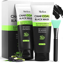 Load image into Gallery viewer, 2 Packs Blackhead Remover Mask, Peel Off Facial Mask, Charcoal Facial Mask, Deep Purifying & Pore Shrinking Black Mask, Blackhead Mask For All Skin Types