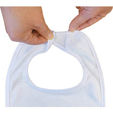 Load image into Gallery viewer, Neat Solutions 2-Ply Knit Terry Solid Color Feeder Bibs in White - 10 Pack