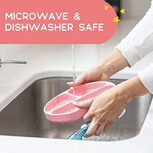 Load image into Gallery viewer, JULIAIRE Suction Plates for Baby - Toddler Plates - Suction Plates for Toddlers - Plates Divided Into 3-Portions - Baby Plates Microwave Dishwasher Safe