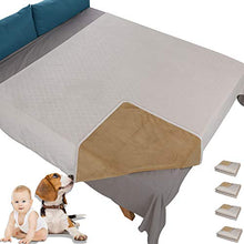 Load image into Gallery viewer, W-ZONE Waterproof Dog Bed Cover Pet Blanket for Furniture Bed Couch Sofa Reversible (5282, Cream+Sand)