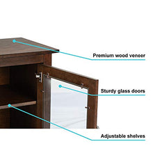 Load image into Gallery viewer, e-Flame USA Montana Electric Fireplace Stove TV Stand - 58"x24" - Walnut Espresso Finish