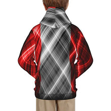 Load image into Gallery viewer, Peru Flag3 Print Hoodies Kids 3D Print Sweatshirts Long Sleeve Pullover Hoodies with Pocket for Teen Boys and Girls Black