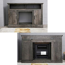 Load image into Gallery viewer, PatioFestival Electric Fireplace TV Stand Entertainment Center Corner Fire Place Heaters Tv Console with Generic Rustic Furniture for TVs up to 42" Wide, Rustic