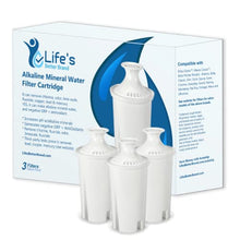 Load image into Gallery viewer, Life Ionizer - Alkaline Water Filter Replacements for Pitcher fits Brita - Pack of 3 Brita Style Replacement Filters