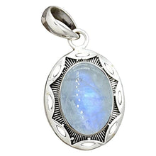 Load image into Gallery viewer, Solid 925 Sterling Silver Pendant for Men Women, Malachite Oval Gemstone Handcrafted Pendant for Mother's Day Gift