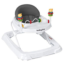 Load image into Gallery viewer, BABY JOY Baby Walker, Foldable Activity Walker Helper with Adjustable Height, Baby Activity Walker with High Back Padded Seat & Bear Toys, Gray