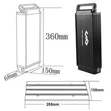Load image into Gallery viewer, 36V 500W Ebike Battery,Lithium ion Bicycle Battery 36V 10AH/ 12.5AH/15AH/17.5AH for 500W Bike Motor with Charger, Battery Level Light and Safe Lock, Waterproof Shell (36V 10AH 500W(no Rack))