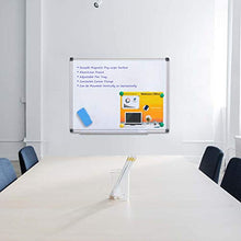 Load image into Gallery viewer, Welmors Office Magnetic White Board, Small Dry Erase Board 12'' x 16'', Aluminium Frame White Board with 4 Magnets, 1 Eraser. (12x16 inch)