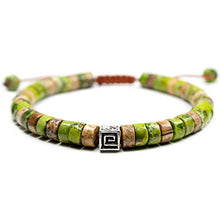 Load image into Gallery viewer, Elegant Green Imperial Jasper Bracelet - Handcrafted Natural Gemstone Beaded Tibetan Style Jewelry for Men &Women