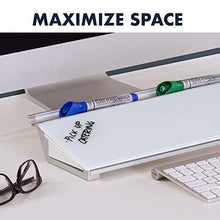 Load image into Gallery viewer, Quartet Glass Desktop Computer Pad, 18" x 6", Whiteboard, Dry Erase Surface, White Surface (GDP186)