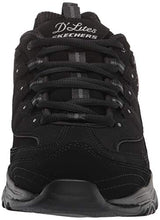 Load image into Gallery viewer, Skechers Sport womens D'LITES FRESH START Memory Foam Lace-up Sneaker,Black Silver,6.5 M US