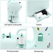 Load image into Gallery viewer, Portable Sewing Machine for Beginners, 12 Built-in Stitches Mini Embroidery Sewing Machine for Household Crafting & DIY