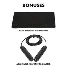 Load image into Gallery viewer, Fitness Invention Ab Roller Wheel - 3-IN-1 Ab Wheel Roller with Knee Mat and Jump Rope - Ab Roller Wheel for Abdominal Exercise - Ab Workout - Home Workout Equipment - Abs Wheel Roller - Abs Roller