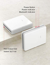 Load image into Gallery viewer, Victure 3x3” Portable Photo Printer, Bluetooth Connection, Rechargeable, Including 10 Pieces of Photo Paper, Android/iOS/Tablet Devices Compatible, no Ink, Wireless,4 Pass Technology