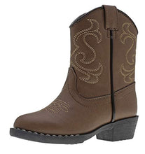 Load image into Gallery viewer, Canyon Trails Kids' Lil Cowboy Pointed Toe Classic Western Boots (Toddler/Little Kid (2 US Little Kid, Brown)