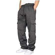 Load image into Gallery viewer, Men Sweatpants Sport Pants Rope Loosening Waist Solid Color Loose Sports Men's Pocket Workout Running Tights Trousers