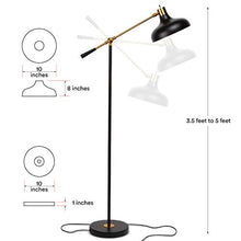 Load image into Gallery viewer, Brightech Wyatt - Industrial Floor Lamp for Living Rooms & Bedrooms - Rustic Farmhouse Reading Lamp - Standing, Adjustable Arm Indoor Pole Lamp for Crafts & Tasks