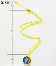 Load image into Gallery viewer, LUOR Trade Co.,Ltd Esoteric Pentagram Pendant Necklace Pentacle Tetragrammaton Jewelry Name of God Blessing Jewellery Wiccan Pagan Sweater Necklace (Gold Plated)