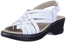 Load image into Gallery viewer, Clarks womens Lexi Carmen Sandal, White Leather, 9.5 US