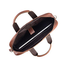 Load image into Gallery viewer, KomalC 16 Inch Leather briefcases Laptop Messenger Bags for Men and Women Best Office School College Satchel Bag (TAN)