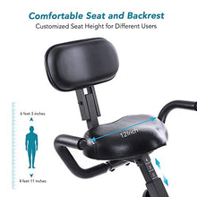 Load image into Gallery viewer, MaxKare Folding Magnetic Upright Exercise Bike w/Pulse Sensor/LCD Monitor Indoor Cycling Bike Stationary Bike Recumbent Exercise Bike with Arm Resistance Bands, Perfect for Home Use