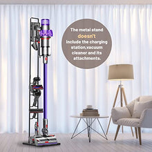 Load image into Gallery viewer, Foho Vacuum Stand for Dyson,Stable Metal Storage Bracket Stand Holder for Dyson Handheld V6 V7 V8 V10 DC30 DC31 DC34 DC35 DC58 DC59 DC62 Cordless Vacuum Cleaners & Accessories & Attachments (Black)