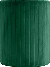 Load image into Gallery viewer, Meridian Furniture Selena Collection Modern | Contemporary Velvet Upholstered Accent Chair and Ottoman Set with Deep Channel Tufting, 25" W x 22.5" D x 30" H, Green
