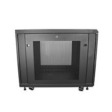 Load image into Gallery viewer, StarTech.com 19" 12U Server Rack Cabinet - 4-Post Adjustable Depth 2-30" Network Equipment Rack Enclosure w/Casters/Cable Management/1U Shelf/Locking Doors and Side Panels (RK1233BKM)